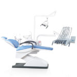 Classic Model N1 dental chair, white and blue ergonomic design, medical-grade dental equipment