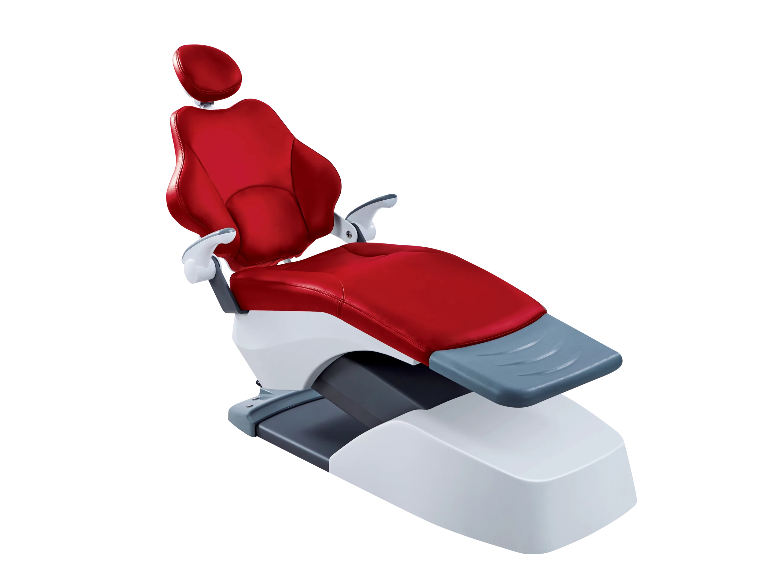 Model S3 Dental Chair - Red leather seat, ergonomic design, for dental care.