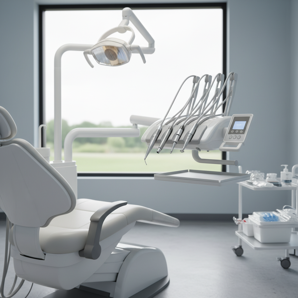 An ergonomic over-the-patient delivery system positioned for efficient instrument access.